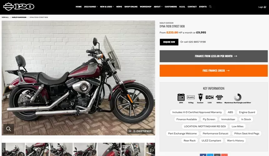 Bike detail, Photos & Spec
