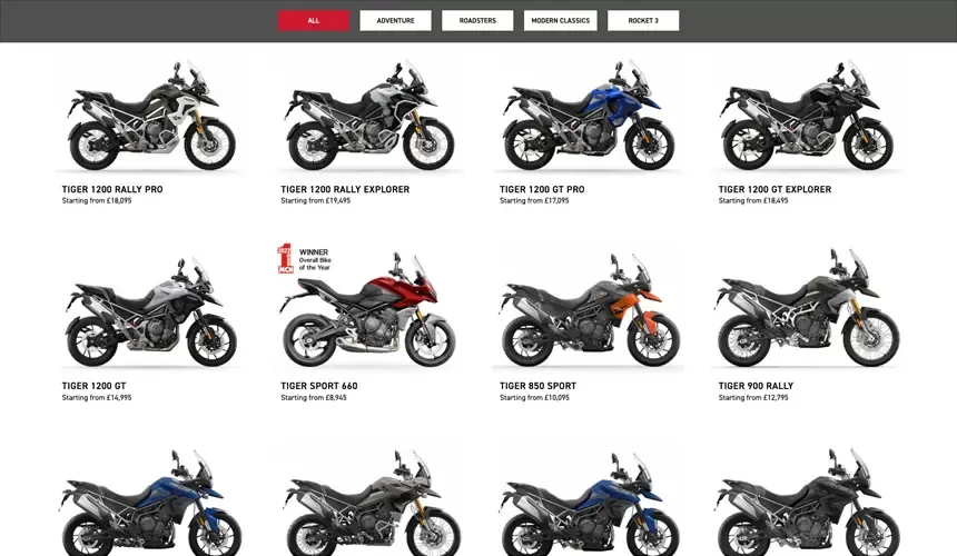 New Motorcycle Ranges