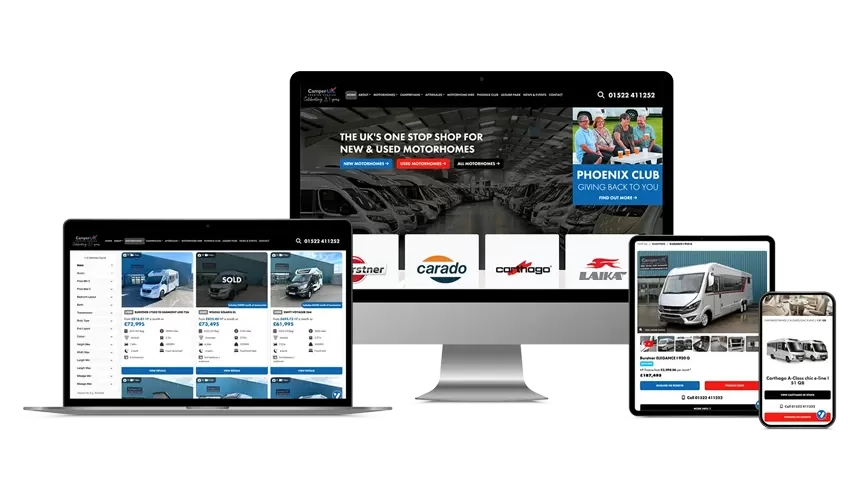Responsive Leisure Vehicle Dealer Website Design