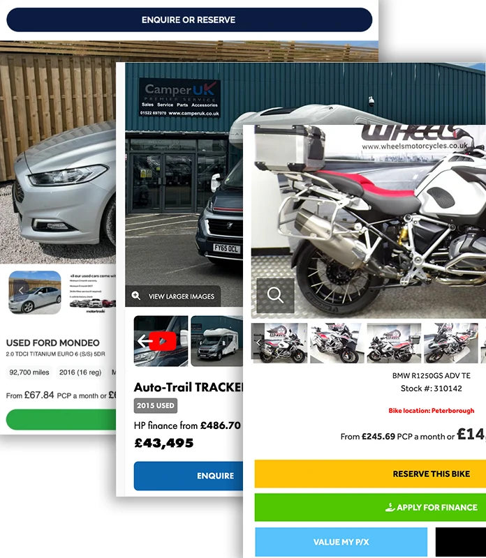 Show both the Finance Monthly Payment and the Sale Price