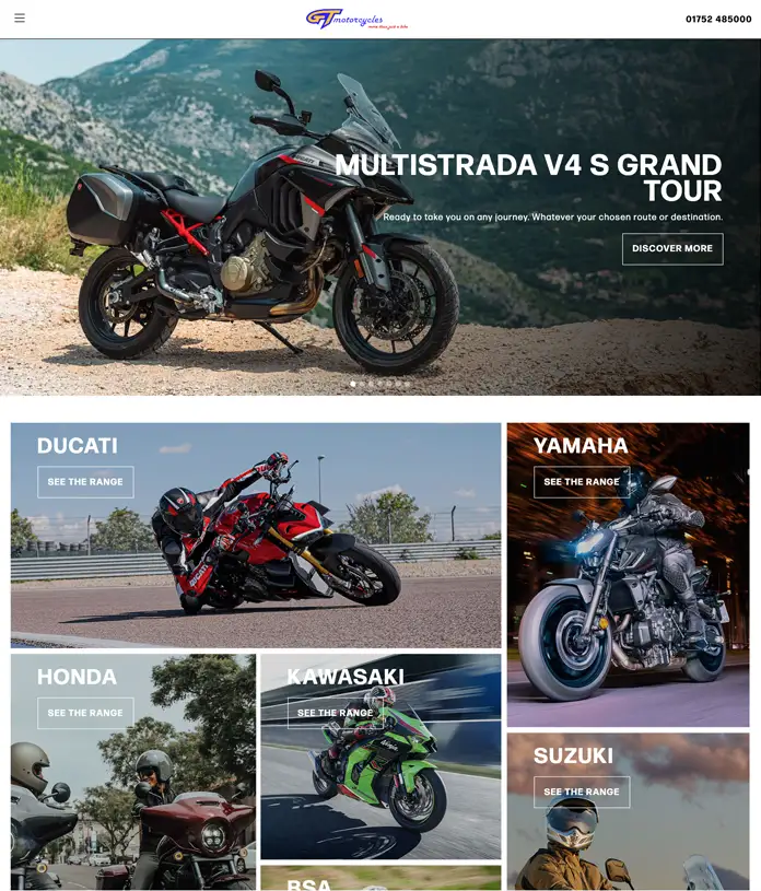 GT Motorcycles Homepage