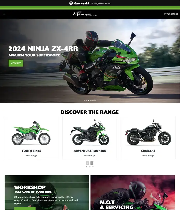 GT Motorcycles Kawasaki Homepage