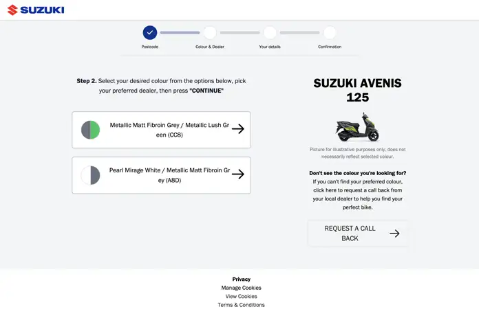 Suzuki GB - Buy Bikes Online Model Selector