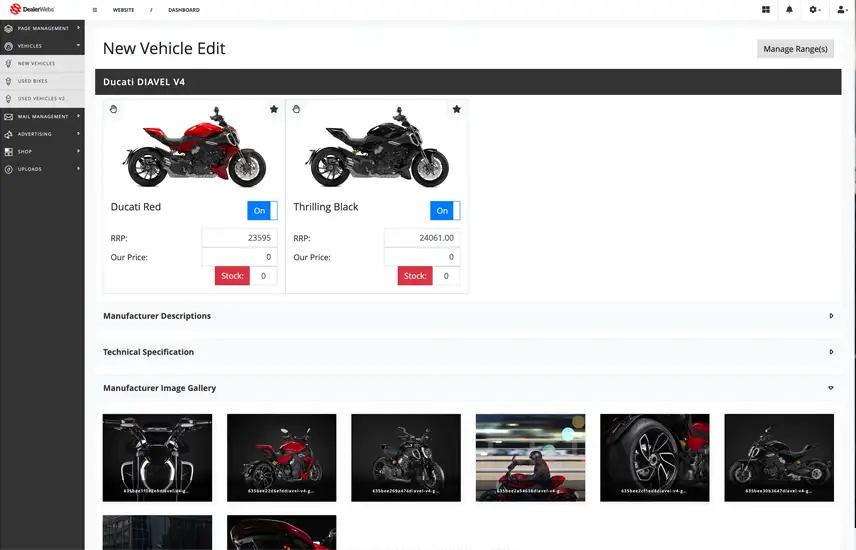 Powerful Ducati Model Admin