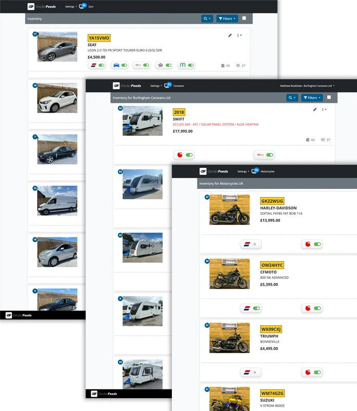 Publish vehicles in a single click