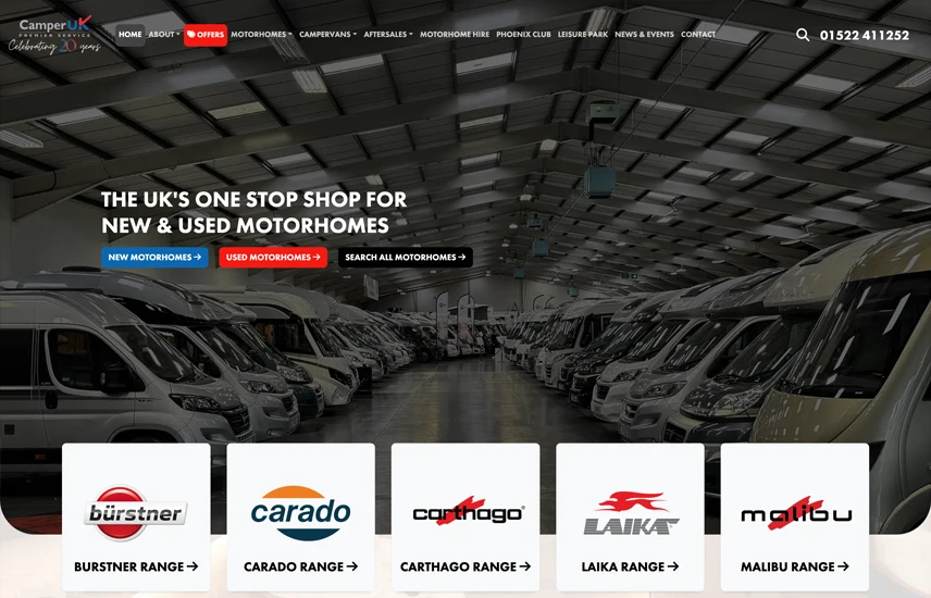 Caravan and Motorhome Dealer Websites
