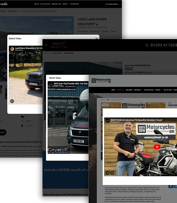 Add a YouTube Video to your vehicles for sale, and publish them to the car marketplace and your own website
