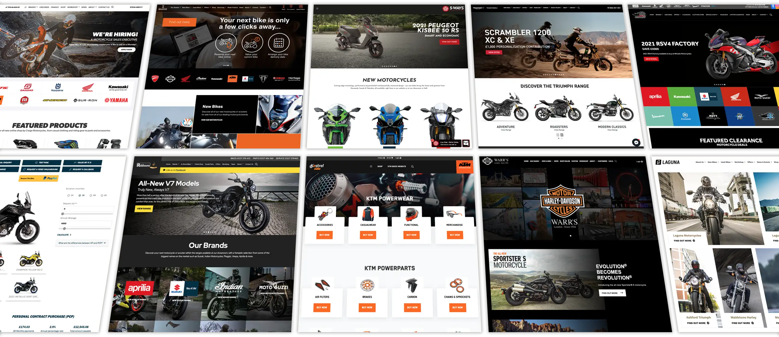 Motorcycle Dealer Website Examples
